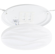 LED taklampa med vågig lampskärm