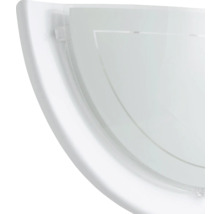 Halvmåneformad vägglampa av glas