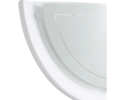 Halvmåneformad vägglampa av glas