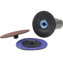 Snabbväxlingssystem för slipskivor med slipskivor och slipplattor