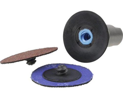 Snabbväxlingssystem för slipskivor med slipskivor och slipplattor