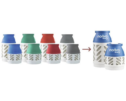 Norbro Energi gasflaskor i olika storlekar och utföranden