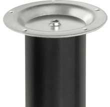 Möbelben av metall med monteringsplatta