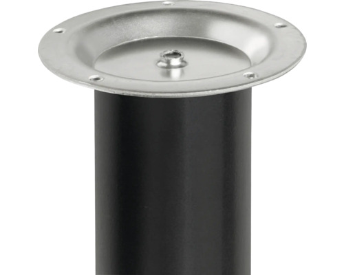 Möbelben av metall med monteringsplatta