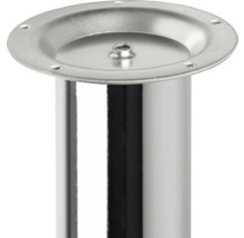 Möbelben av metall med monteringsplatta