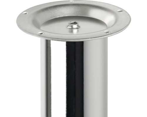 Möbelben av metall med monteringsplatta