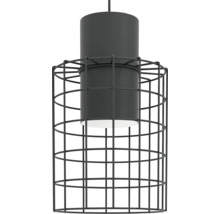 Pendellampa med svart metallbur