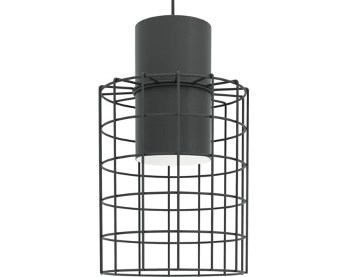 Pendellampa med svart metallbur