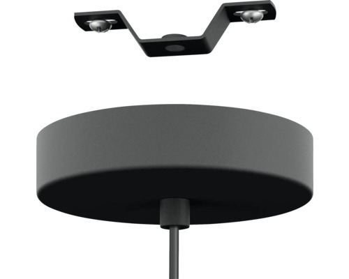 Taklampsmontering med fäste och takkopp