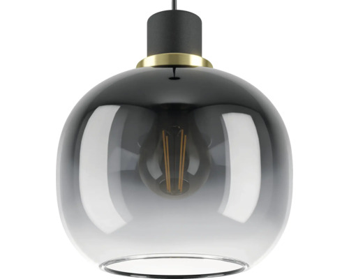 Pendellampa med lampskärm i glas