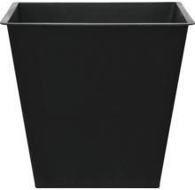 Svart, fyrkantig blomkruka