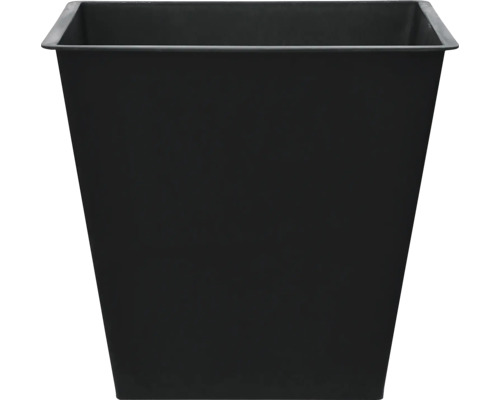 Svart, fyrkantig blomkruka
