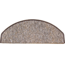 Halvrund trappstegsmatta med kant