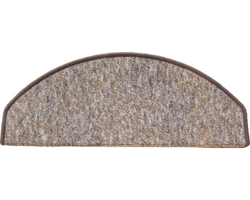 Halvrund trappstegsmatta med kant