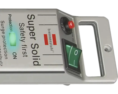 Brennstuhl Super Solid grenuttag med överspänningsskydd och strömbrytare