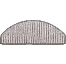 Halvrund trappstegsmatta av textil