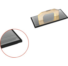 Glättare med trähandtag och svart gummibeläggning