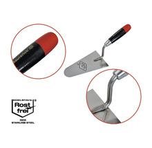 Murarslev av rostfritt stål med plasthandtag