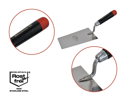 Murarslev med trähandtag och stålblad