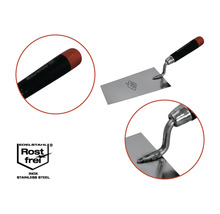 Murarlob spackelspade med blad av rostfritt stål och plasthandtag