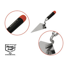 Maurerlob fogspackel med blad i rostfritt stål och plasthandtag