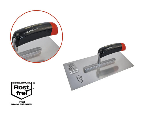 Murarska murslev av rostfritt stål med plasthandtag