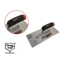 Maurerlob tandspackel av rostfritt stål med plasthandtag