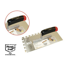 Glättkelle Papillon av rostfritt stål, 280 x 130 millimeter