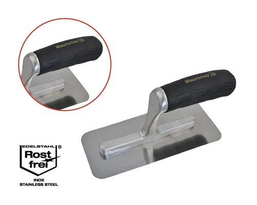 Murarslev av rostfritt stål med ergonomiskt handtag
