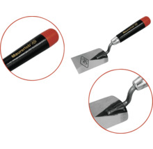 Murarslev med trähandtag och metallblad