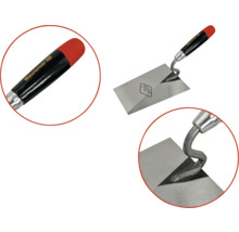 Murarslev med svart handtag och röd spets