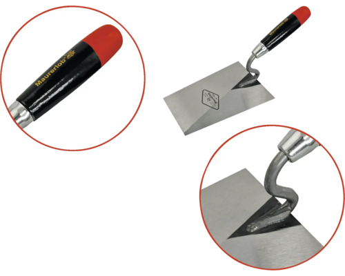 Murarslev med svart handtag och röd spets