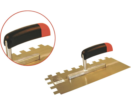 Tandad spackelspade för kakel