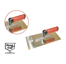 Murarslev av rostfritt stål med plasthandtag