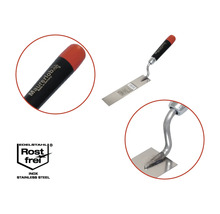 Murarslev med rostfritt stålblad och ergonomiskt handtag