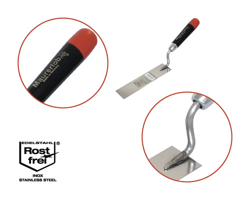 Murarslev med rostfritt stålblad och ergonomiskt handtag