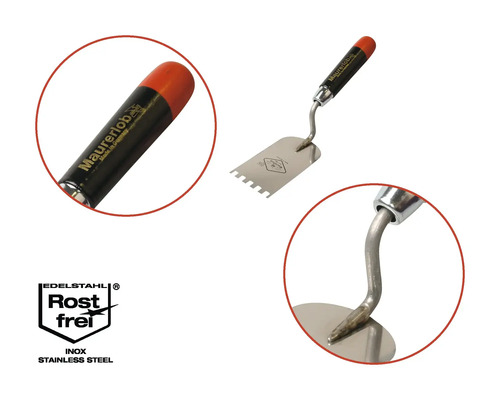 Murarlob kakelverktyg med blad i rostfritt stål och ergonomiskt handtag