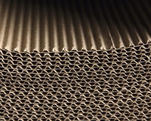 Närbild av wellpapp för förpackningsmaterial