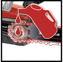 Symbol för automatisk kedjesmörjning på en motorsåg från Einhell.
