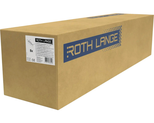 Kartongförpackning med Roth Lange-logotyp