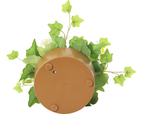 Underifrån av en planteringskruka med dekoration