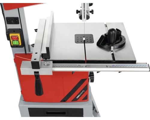 Bandsåg med bord och vinkelanhåll