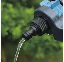 Trädgårdsslangkoppling med vattenflöde