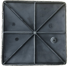 Fyrkantig plastplatta med förstärkningar