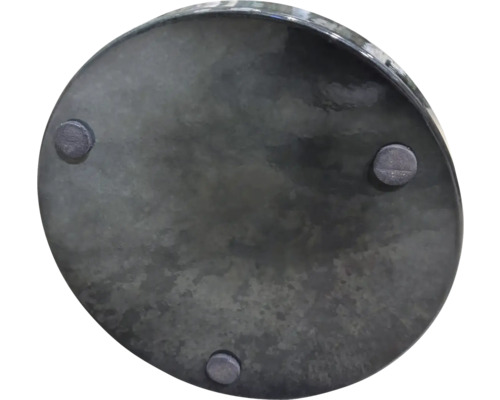 Rund platta med tre fötter