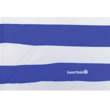 Textil med randigt mönster och Beeztees-logotyp