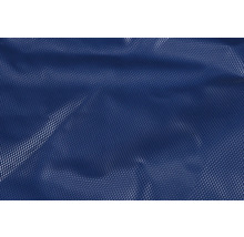 Detaljvy av en blå vävd presenning med textur