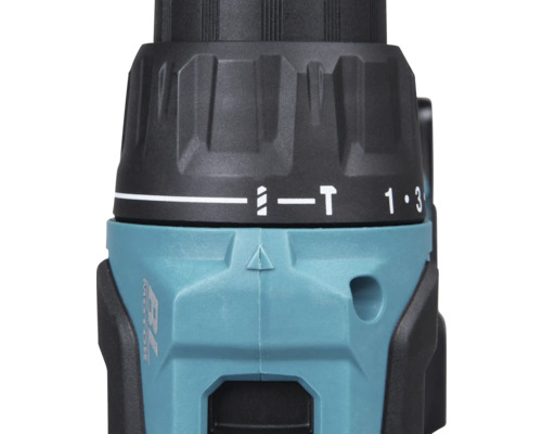 Detaljvy av en sladdlös skruvdragare med borr- och skruvsymboler