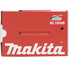 Förpackning för Makita batteri BL1850B, 18 Volt, 5,0 Amperetimmar Litiumjon, Makita Logo.
