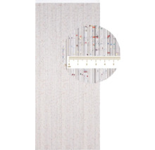 Dekorativ platta med dekor och måttangivelse